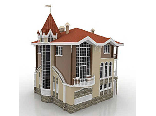 Free Cottage samara N7 3D model For Architecture 3Ds Max Model Download